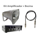 Kit Amplificador 30watts+bocina+cable De Audio+adaptador