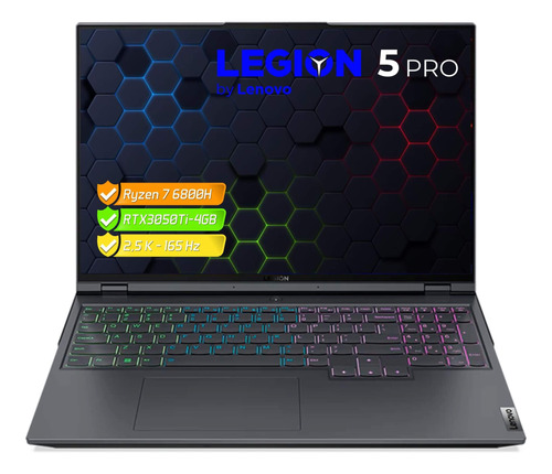  Portatil Gamer Lenovo Legion 5 Ryzen 7 512gb 16gb Rtx3050ti