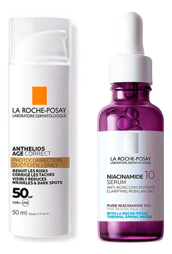 Set La Roche Posay Serum Niacinamide 10 + Solar Age Correct