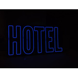 Placa Painel Led Luminoso Pvc Externo Hotel Motel 100x50cm