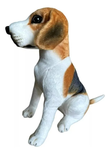 Cachorro Pelúcia Beagle 30cm Realista Filhote Sentado