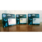 Juego De 3 Tintas Hp 951  Color, Original