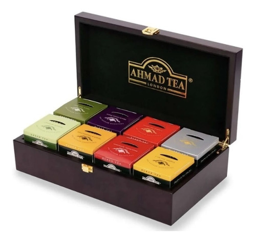 Ahmad Tea London Cofre 80 Sobres, 8 Sabores Tea Keeper