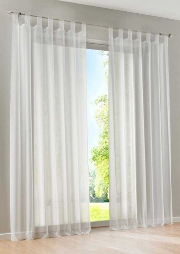 Juego Cortina Voile 1.45 X 2.10 Blanco 