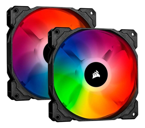 Kit Com 2 Coolers Fan Corsair Icue Sp140 Rgb Pro 140mm