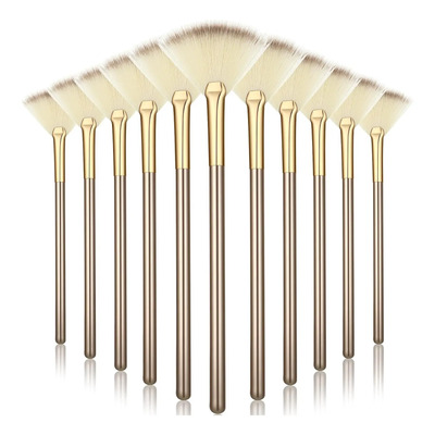 12 Piel Facial Abanico Brochas Maquillaje Ideal Mascarilla Todo Tipo De Piel