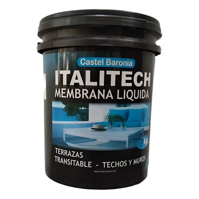 Membrana líquida exteriores Castell Baronia ITALITECH para paredes exteriores color gris oscuro 20L 20kg | Envío gratis