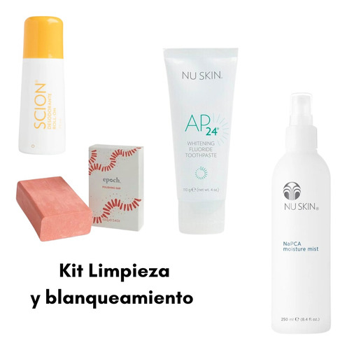 Kit Limpieza Y Blanquea Nuskin Pasta, Scion, Barra Y Napca