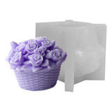 3d Candle Molds,flower Basket Silicone Candle Molds - 3d