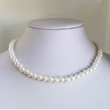 Collar De Perlas Blancas Aesthetic Collar De Moda Delicado