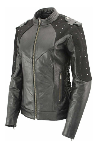 Xelement Xs - Chaqueta De Cuero Para Mujer Con Alas Reflect.