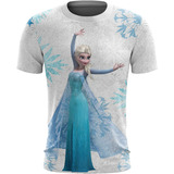 Camiseta Camisa Traje Fantasia Frozen Elza Envio Rápido 02