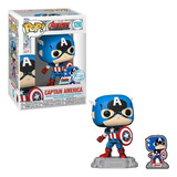 Funko Pop Avengers Captain América 1290 Exclusivo Con Pin