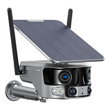 Câmera De Segurança Wifi Solar Prova D'água 4k Panorâmica