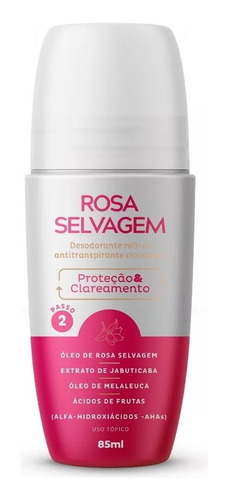 Desodorante Rosa Selvagem Antitranspirante Clareador Axilas
