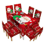 8 Fundas Sillas Comedor Asiento Navideños Adorno Decoración