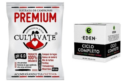 Cultivate Sustrato Premium 80 Lt Eden Ciclo Completo