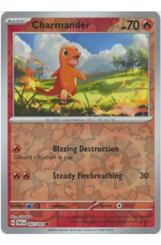 Tarjeta Pokemon Charmander 007/091 Crh Holo S&v Paldean Fate