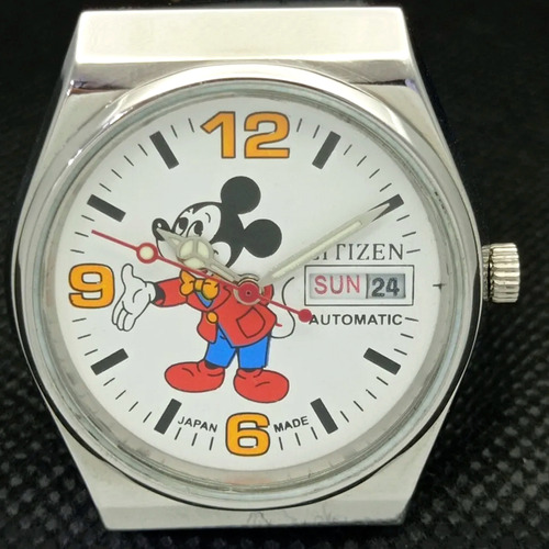 Relógio Citizen Mickey Automático Raro Colecionador 