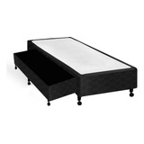 Cama Box Base C/auxiliar Solteiro Poli Preto (88x27)castor