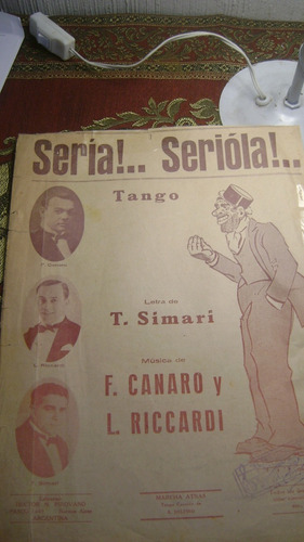 Partitura Para Piano Seria. Seriola Tango De Simari Y Canaro