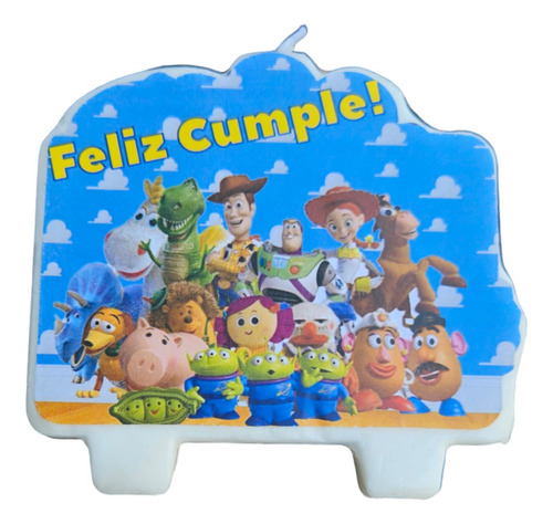 Vela Toy Story Woody Buzz Y Amigos Cotillón Cumpleaños 