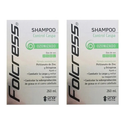 Shampoo Folcress Control Caspa 2 Piezas De 260 Ml | Envío gratis