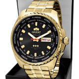 Relógio Masculino Orient Automático Dourado - Grande 45mm