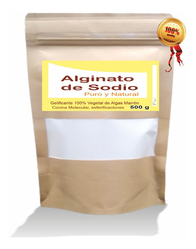 Alginato De Sodio Puro 500g 