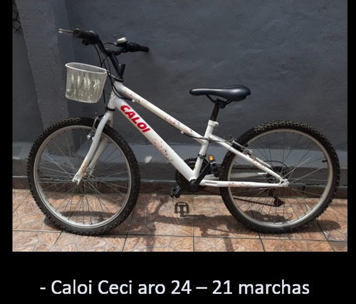 Bicicleta Caloi Ceci Aro 24 Feminina C 21 Marchas
