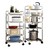 Carrito Organizador De 5 Niveles Para Cocina Baño Plateado