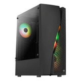 Chasis Semitorre Gamer Aerocool Wave Rgb Vidrio 4 Fans Frgb Color Negro