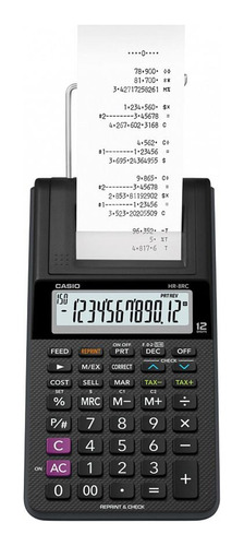 Calculadora Impresora Casio Hr-8rc-bk Ticket