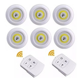 Kit 6 Luminárias Led Controle Remoto Autocolantee