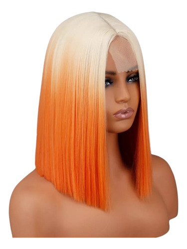 Peruca Loira Uso Diário Perucas Feminina Lace Wig Bicolor