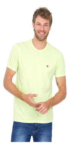 Camiseta Masculina Bordado Bordo Polo Wear Verde Claro