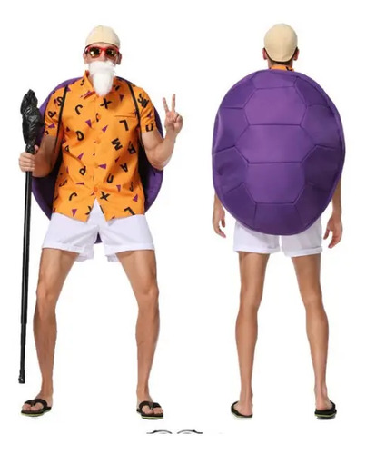 Disfraz Cosplay Maestro Roshi Dragon Ball Para Hombre