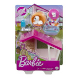 Barbie Set De Casita Con Mascotas Y Accesorios Mattel 