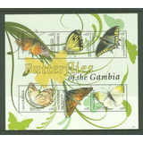 2009 Insectos- Mariposas- Gambia (bloque) Mint