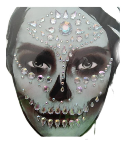 Piedras Pegatina Facial Maquillaje Ojos Halloween 