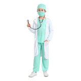 Traje Uniforme De Médico De Carrera Cosplay Para Niños