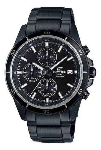 Reloj Casio Edifice Efr-526bk-1a1vudf Hombre 100% Original Color De La Correa Negro Color Del Bisel Negro Color Del Fondo Negro