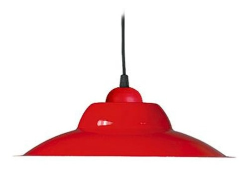 Colgante Rojo C136 Ferrolux Apto Lamparas Led Rosca Comun