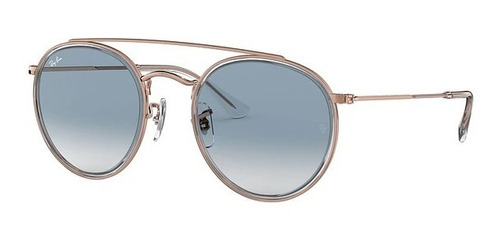 Lentes Ray-ban Round Double Bridge Lente Light Blue Rb3647n