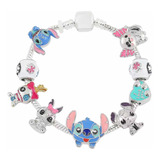 Pulsera Importada Stitch Con Varios Charms