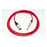 Cable Balanceado Xlr Macho A Plug 6.3 De 1 Mt Rojo