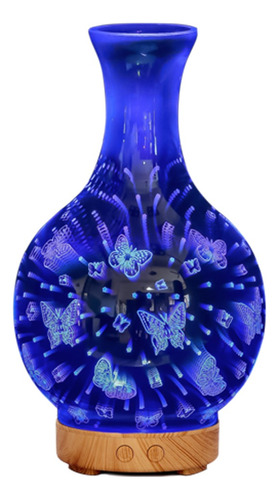 Difusor Aromatico Diseño Jarrón Luz Mariposas Cristal 