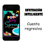 Pool Party Pileta Tarjeta Invitacion Digital Interactiva 15