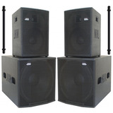 Kit Caixa Amplificada Ativo 12 Ti Sub 18 Compact 2600w 4 Cxs