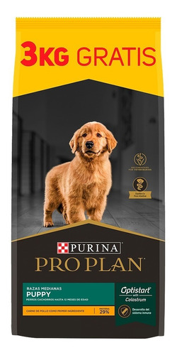 Alimento Pro Plan Optistart  Pro Plan Optistart Puppy Para Perro Cachorro De Raza Mediana Sabor Pollo En Bolsa De 18 kg